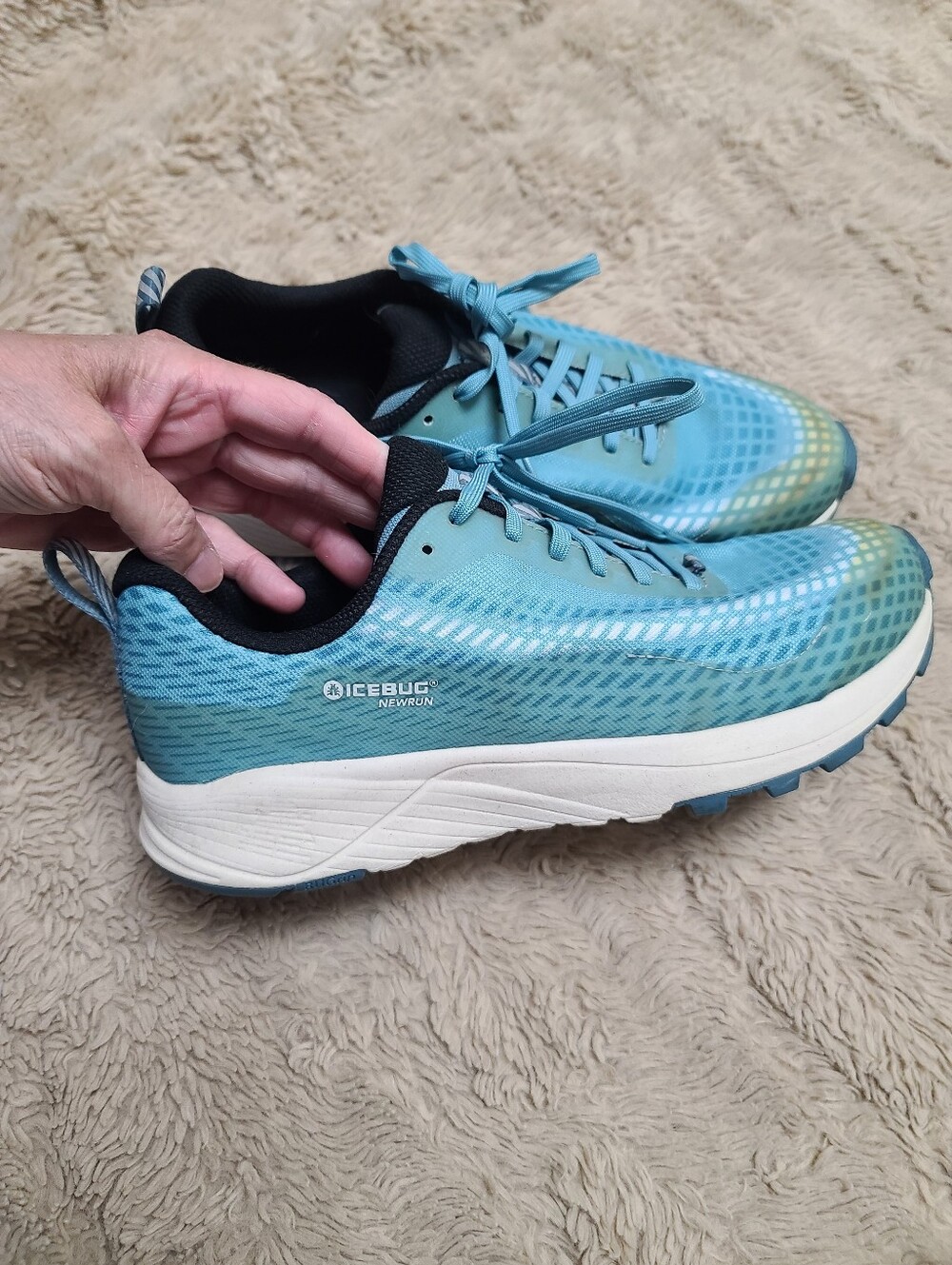 Women's Size 9, Icebug Blue Trail Running Shoes, Newrun